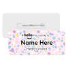 #hello my name is... Name Badge - Pastel Terrazzo Background