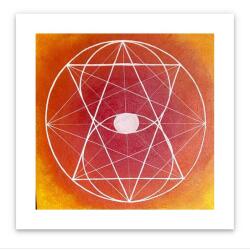 Orange Geometric Art Print 