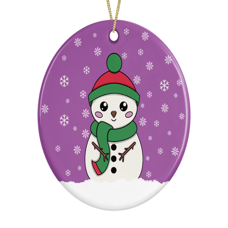 Cute Snowman Christmas Tree Decoration - white