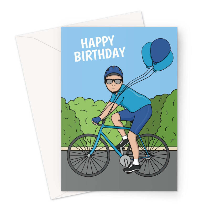 Push Bike Birthday Card For A Man - A5 Portrait - 1 Card