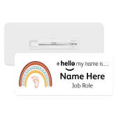#hello my name is... Name Badge - Boho Baby Rainbow