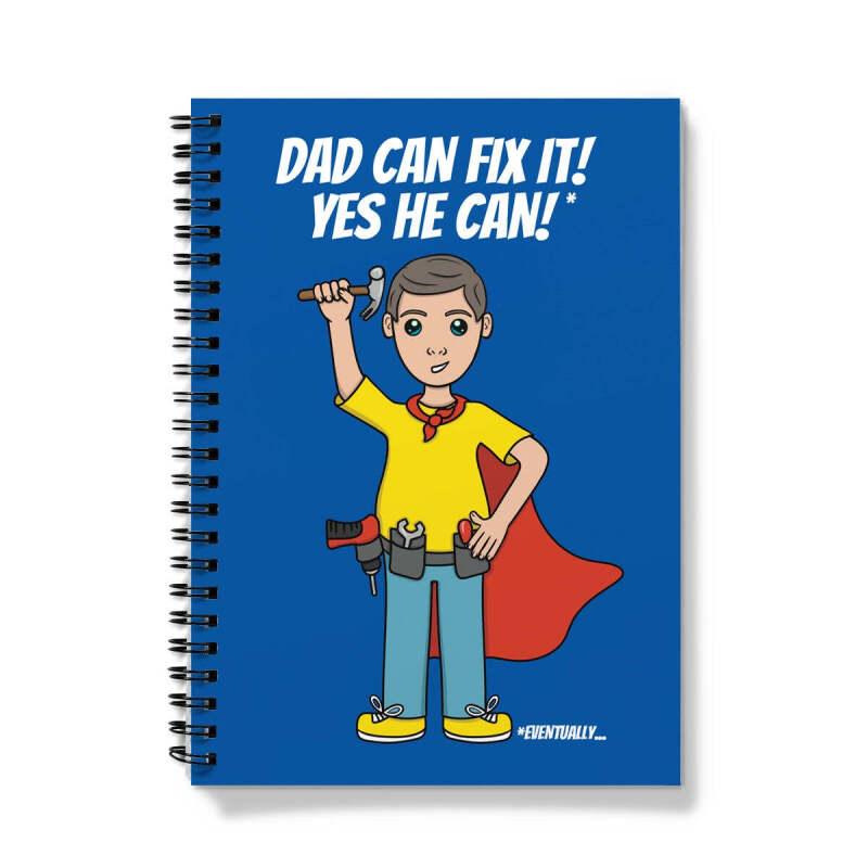 Funny Notebook For Dad - Superhero DIY Joke - A5 - Lined