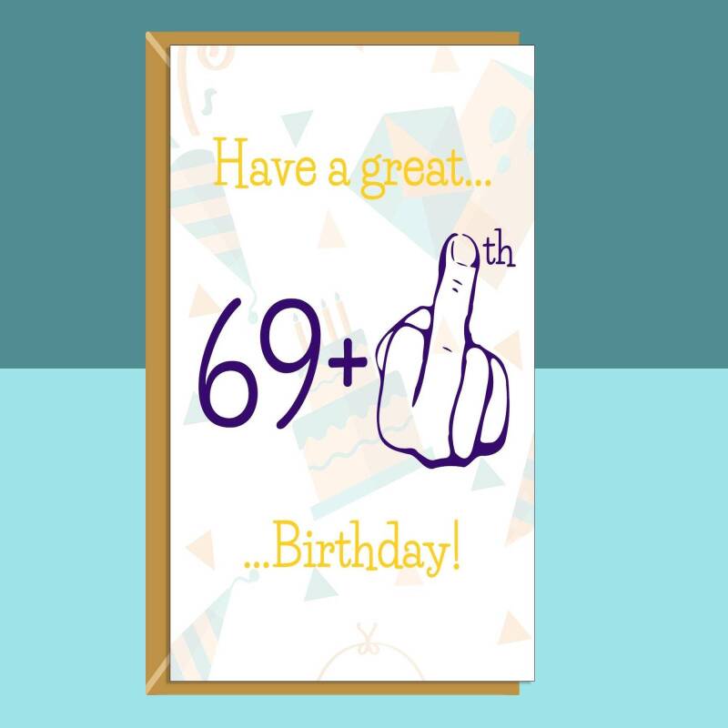 Funny 70th Birthday Card  - For Him or For Her - Personalised - For those turning 70 years old - For Mum, Dad, Grandad, Grandma, anyone else - Blank inside - Large