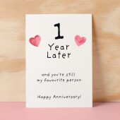 1st Wedding Anniversary Card For Wife Anniversary Card for Husband Anniversary Card For Boyfriend or Girlfriend First Anniversary Gift