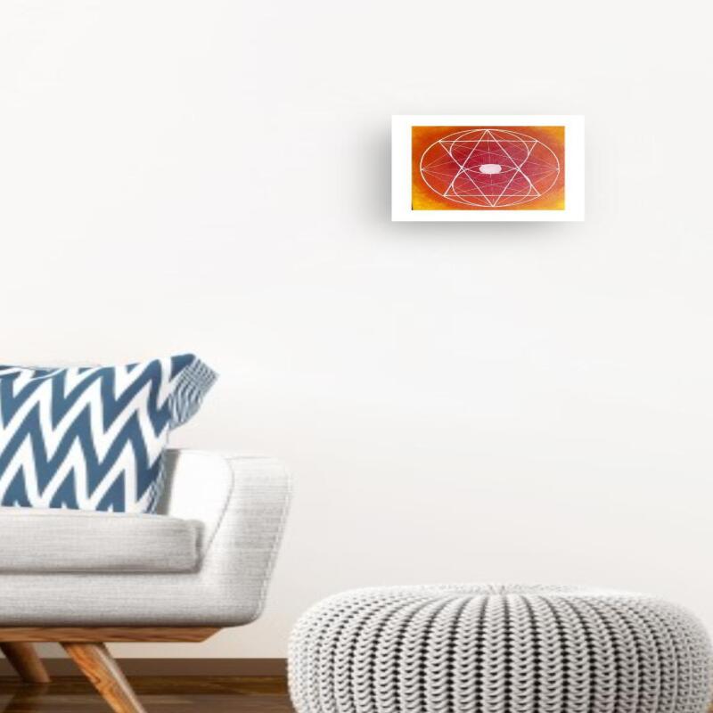 Orange Geometric Art Print