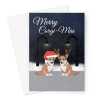 Merry Christmas Card - Cute Corgi Dogs - A5 Greeting Card - A5 Portrait - 1 Card