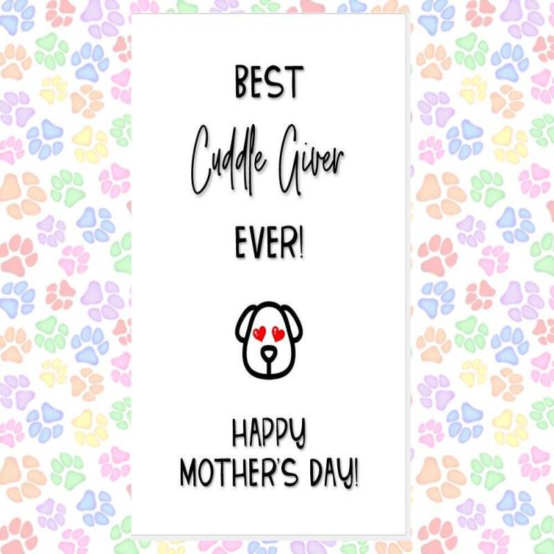MOTHER'S DAY card from the dog. funny mother's day card, card from the dog, card from the dogs, best dog mum, ball thrower, 7 designs - DOG MUMMY