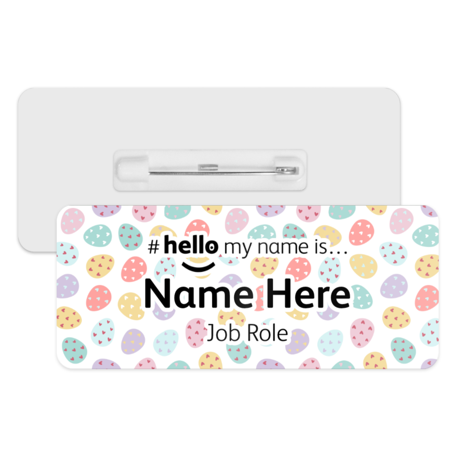 #hello my name is... Name Badge - Pastel Easter Eggs