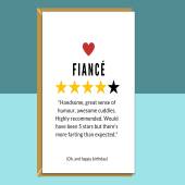 Funny Fiance Birthday Card - For Him - Personalised if required - For Fiance on his birthday - Rude - Adult - Cheeky Card