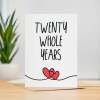 20 Year Anniversary Card For Husband or Wife Anniversary Card 20th Anniversary Card For Boyfriend Girlfriend Twentieth Wedding Anniversary - Large (5x7) / Blank Message