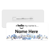 #hello my name is... Name Badge - Watercolour Forget Me Nots