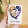 Anniversary Card For Wife Card for Anniversary Card For Husband Cute Owls Love Heart Anniversary Card For Boyfriend or Girlfriend - Small (4x6) / Blank Message