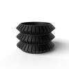 The Sivat Planter Pot with Drainage Tray & Stand Included - Black - 3"