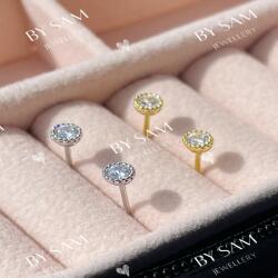 Dainty CZ sparkly stud earrings - Gold