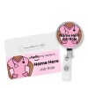 Hello My Name is Badge with ID Badge Reel Personalised Durable Name Badge #hello mynameis Badge, Nurse Badge, Nurse Badge, Blue Scrubs Badge - Standard Name Badge - Skin Tone 1