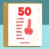 Funny 50th Birthday Card - Cheeky Card for Someone Turning 50 years old - For Him or For Her - Can be personalised inside - Large or Small - Blank inside - Large