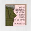 Hope you enjoy camping, I've already pitched my tent funny Valentine's Day card for wife, girlfriend, partner (Size A6/A5/A4/Square 6x6") - A6: Single card