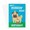 Happy Birthday Card - Kawaii Pug Dog - A5 Greeting Card - A5 Portrait - 1 Card