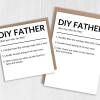 DIY Father, Do It Yourself Father funny dad, father, papa Father's Day card from son, daughter, child (Size A6/A5/A4/Square 6x6") - A6: Single card