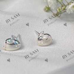 Little Girls sterling silver Bunny earrings - Default Title