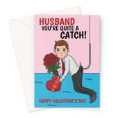 Fishing Themed Valentine's Day Card For A Husband