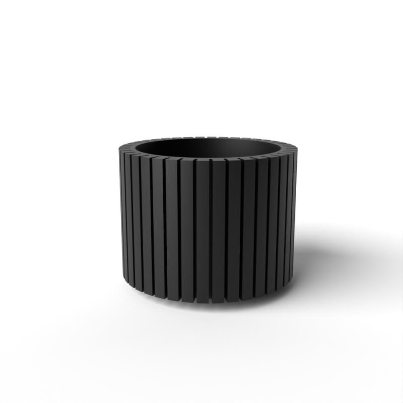 The Zelno Planter Pot with Drainage Tray & Stand Included - Black - 3"