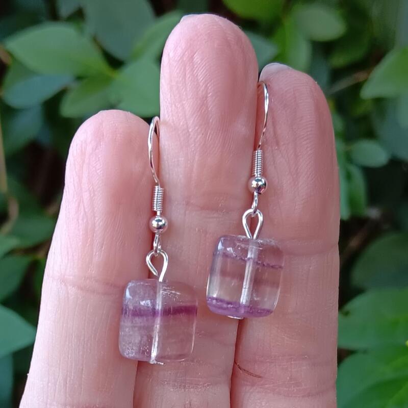 Fluorite Earrings - Stabilising