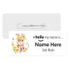 #hello my name is... Name Badge - Floral Easter Bunny