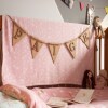 Personalised bunting with wooden letters for nursery decor. Name bunting. Wooden name sign. Wooden lettering. Wooden letters for wall - 1 letter - Oak flg/Walnut ltr