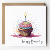 Birthday card ladies cupcake birthday card