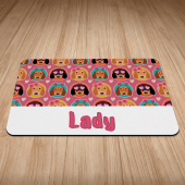 Personalised Puppy Love Sausage Dogs & Deely Bopper Print Puppy/Dog Bowl Mat