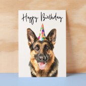 Birthday Card For Her Card For Friend Mum or Sister Birthday Card For Him Brother Dad Happy Birthday Card of German Shepherd Dog Card