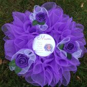 Handmade Personalised Memorial Wreath, Flower Memory Wreath