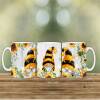 Adorable Gnome Mugs with Sunflower and Bee Design - Honeycomb