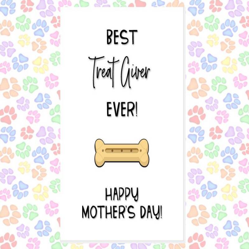 MOTHER'S DAY card from the dog. funny mother's day card, card from the dog, card from the dogs, best dog mum, ball thrower, 7 designs - DOG MUMMY