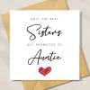 Only the Best Sisters Get Promoted to Auntie Pregnant Card, Amazing News On Your Pregnancy Card Pregnancy Card For Mummy. Pregnancy Card