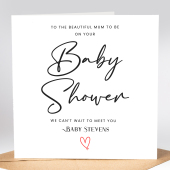 Personalised Baby Shower New baby card