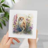 Postcard Prints - Notelet Card of a Owl For Anyone Any Occasion Card For Her or For Him Card For Birthday or Easter Card Thank You Card