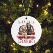 Ceramic Dog/Puppy Breed Labrador Pun Christmas Tree Decoration