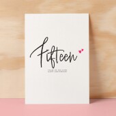 Fifteen Year Anniversary Card For Husband 15 Year Anniversary Card Boyfriend or Girlfriend Wedding Anniversary Card For Wife