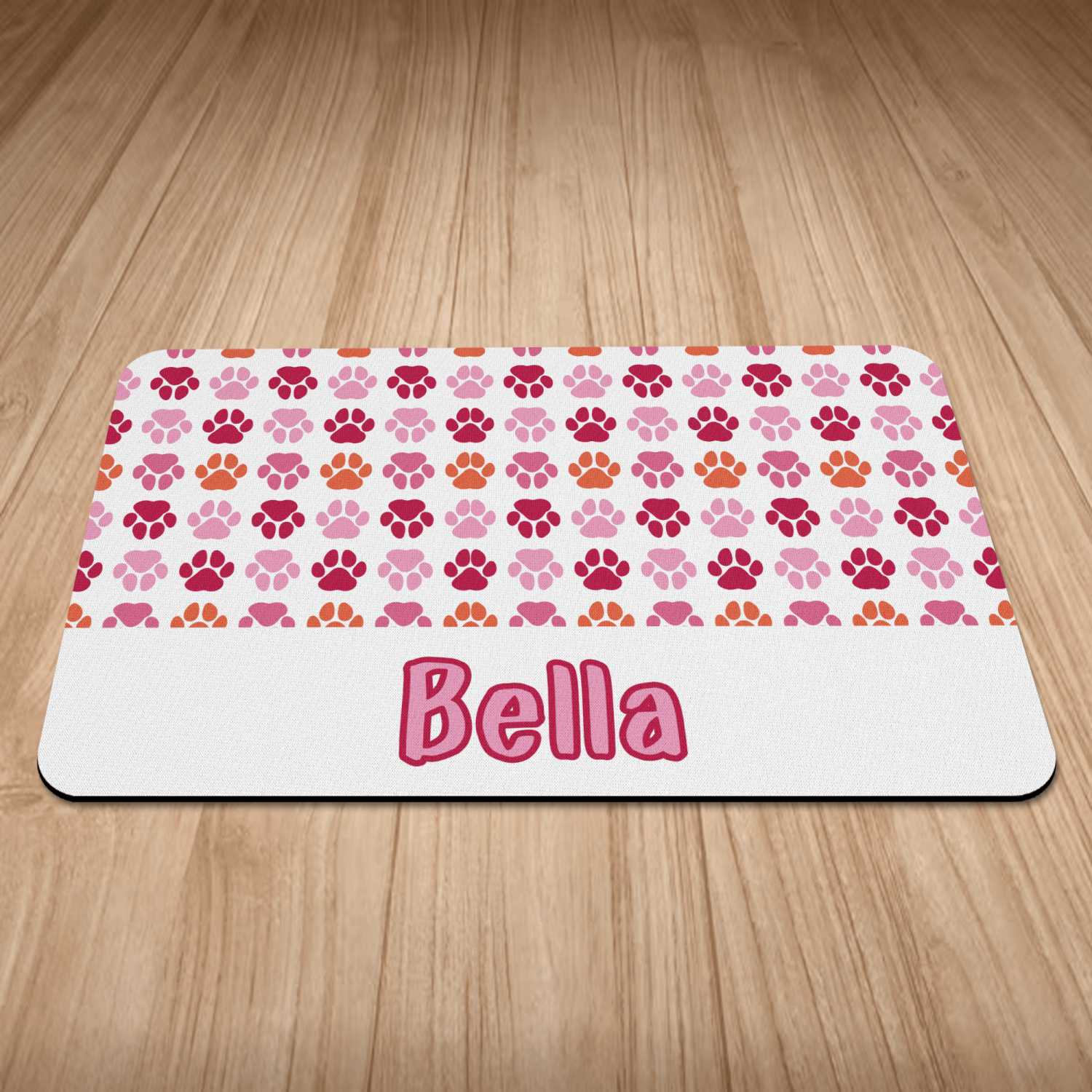 Personalised Puppy Love Funky Paws Print Puppy/Dog Bowl Mat