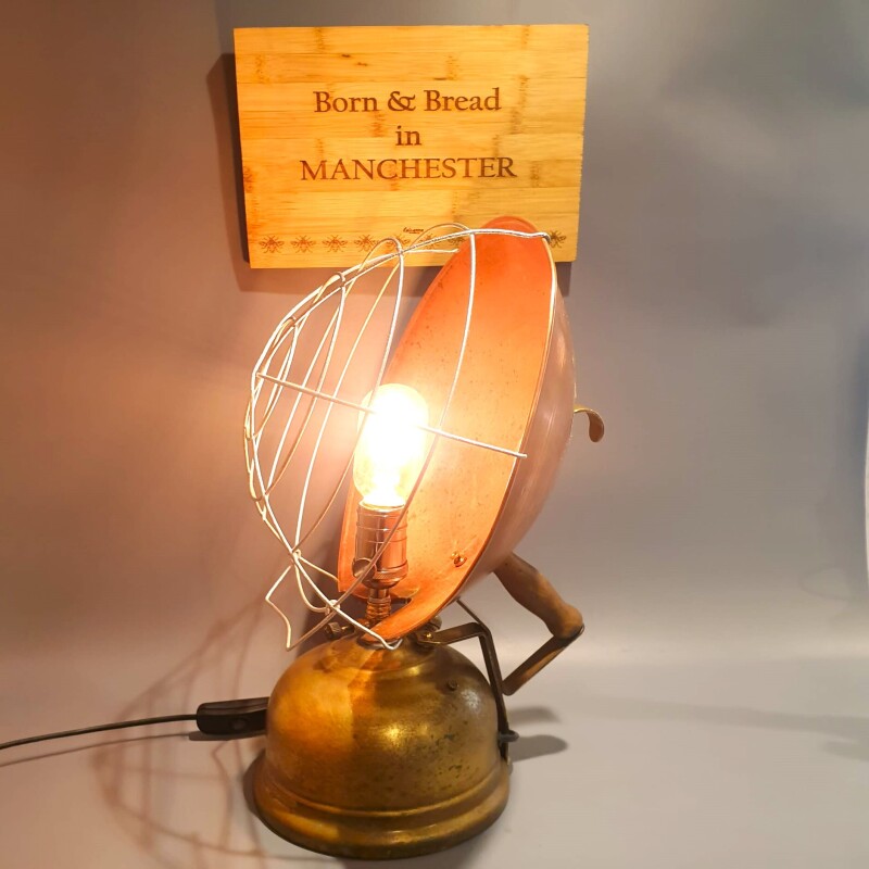 Vintage 1950s Tilly Radiator Lamp - Upcycled - Man Cave - Gifts For Him/ Her - lighting