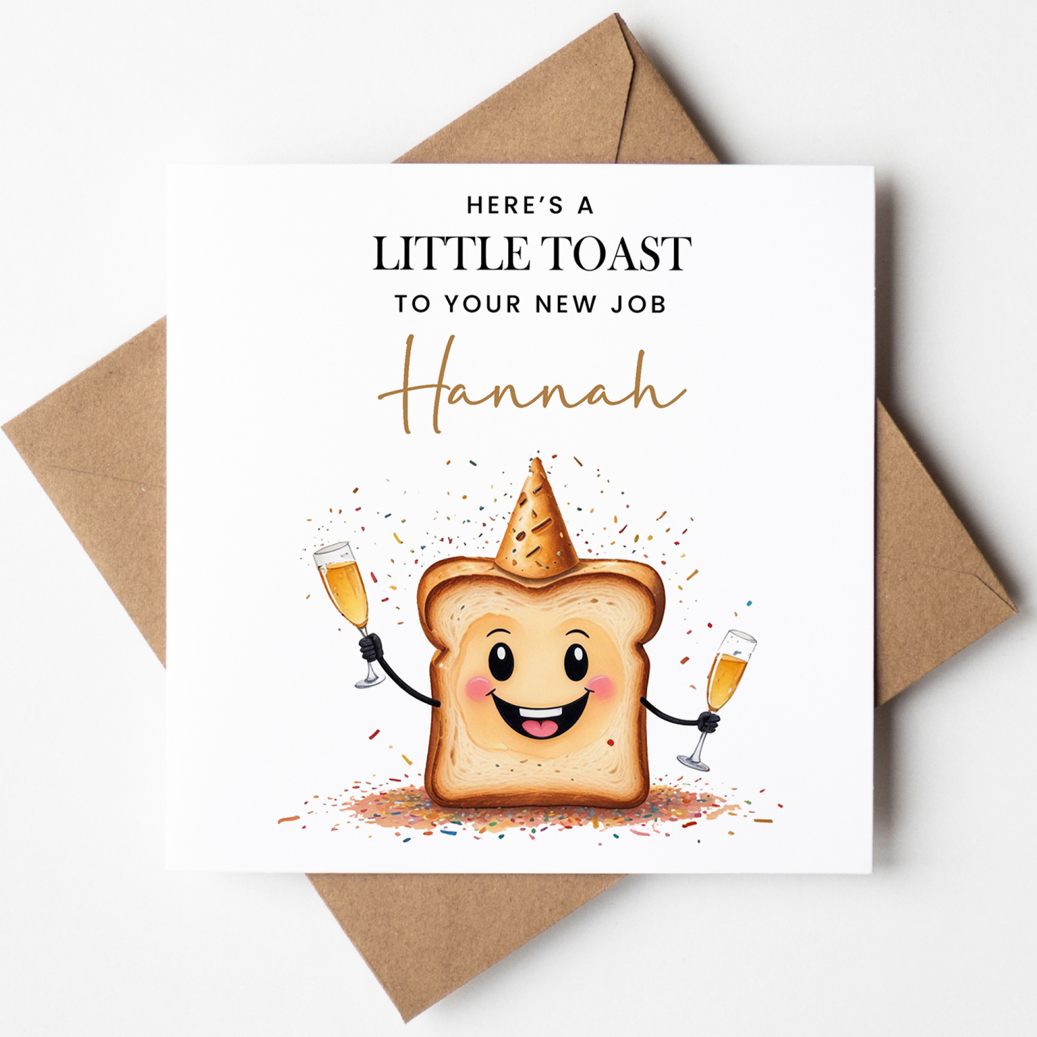 New job Card - Here's a little toast to your new job