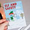 Elf and safety maximum occupancy funny health and safety Christmas, Holidays, Xmas, festive card for colleague (Size A6/A5/A4/Square 6x6") - A6: Single card