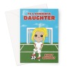 Daughter Football Themed Birthday Card - A5 Portrait - 1 Card