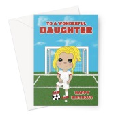 Daughter Football Themed Birthday Card