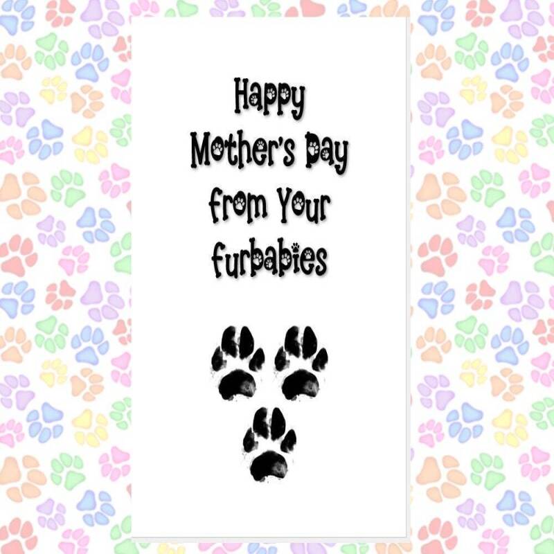 MOTHER'S DAY card from the dog, card from 2 dogs, funny mother's day card, card from dogs, happy mother's day from your furbaby, furbabies - 1