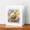 Notelet Card of a Sheep For Anyone Any Occasion Card For Her or For Him Card For Birthday or Easter Card Thank You Card - Square (6x6) / Blank Message