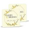 Wedding favour Coasters for guests, Custom wooden coasters