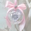 Personalised First Christmas Bauble,Baby's 1st Christmas Tree Bauble,Xmas Decor - Crystals